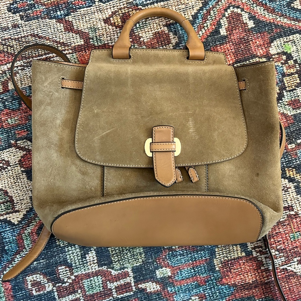 Suede Michael Kors backpack purse